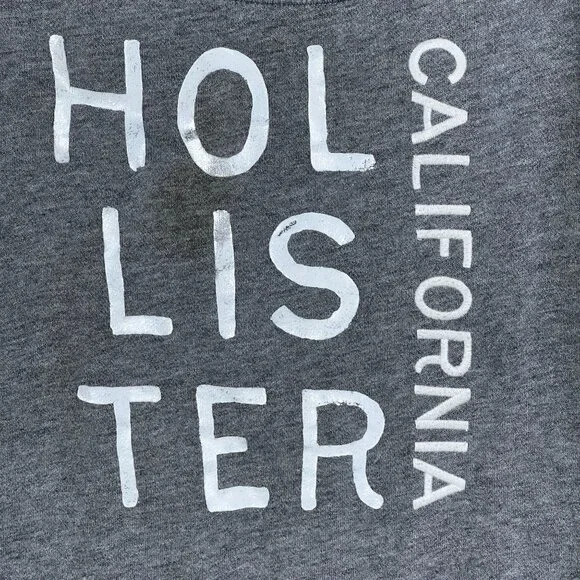 Hollister California Womens Logo Graphic Printed Pullover Sweatshirt Size L - Picture 5 of 13